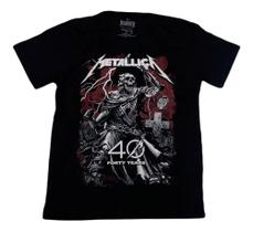 Camiseta Metallica Blusa Adulto Unissex Preta Banda De Rock Bo592 BM - Bandas