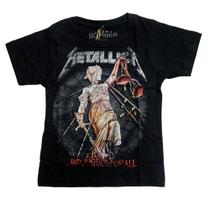 Camiseta Metallica Blusa Banda de Rock Infantil Bo303