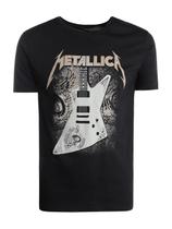 Camiseta Metallica Manga Curta Masculina PRETO