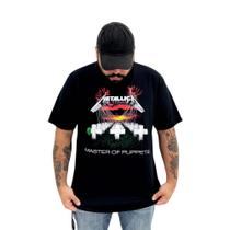 Camiseta Metallica Master Of Puppets Blusa Oficial Banda de Rock Of0459