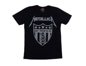 Camiseta Metallica Preta Black Album Don't Thread On Me Rock Thrash Metal Enter Sandman BO534