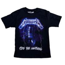 Camiseta Metallica Ride The Lightning Blusa Adulto Unissex Mr412 Camiseta Metallica Ride The Lightning Blusa Adulto Unissex Mr412