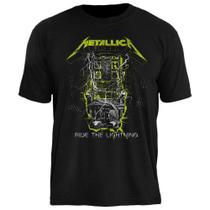 Camiseta Metallica Ride The Lightning Tamanho:GCor:Preto Camiseta Metallica Ride The Lightning Tamanho:GCor:Preto