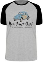 Camiseta Meu Fusca Azul Blusa Plus Size extra grande adulto ou infantil