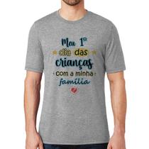 Camiseta Meu primeiro dia das crianças (azul) - Foca na Moda