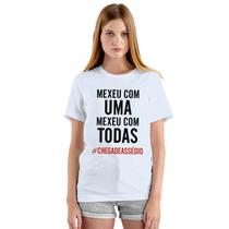Camiseta Mexeu Com Uma Mexeu Com Todas Camisa Personalizada Blusa Adulto Algodão com Poliéster Camiseta Mexeu Com Uma Mexeu Com Todas Camisa Personalizada Blusa Adulto Algodão com Poliéster