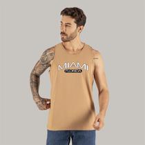 Camiseta Miami Florida Estampada Regata Sem Manga Para Academia Shirt