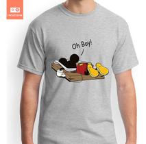 Camiseta Mickey Oh No Camisa Divertida 100% Algodão