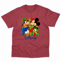 Camiseta Mickey Pateta Pluto Pato Donald Estampado Desenho