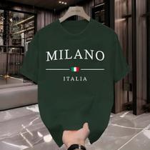 Camiseta Milano Italia T-Shirt 100% Algodão Camisa Masculina Street Wear Manfinity