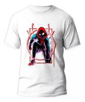 Camiseta Miles Morales Homem-Aranha Aranhaverso 100% Algodão Design Exclusivo