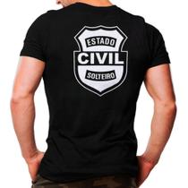 Camiseta Militar Estampada Estado Civil Solteiro