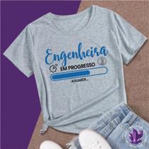 Camiseta Mina Profissões Engenharia Estudante Engenheira Camiseta Mina Profissões Engenharia Estudante Engenheira