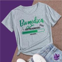 Camiseta Mina Profissões Estudante Biomedicina Biomédica