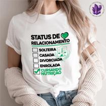 Camiseta Mina Profissões Nutricionista Curso de Nutrição