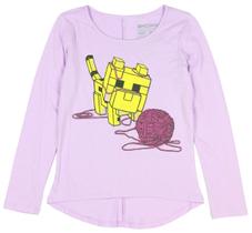 Camiseta Minecraft Baby Ocelot and Yarn para meninas de 14 anos Camiseta Minecraft Baby Ocelot and Yarn para meninas de 14 anos