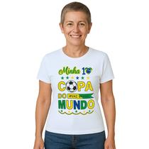 Camiseta Minha Primeira Copa do Mundo Brasil Personalizada