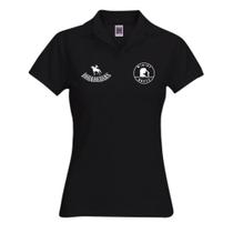 Camiseta Minina Bruta Boiadeira Gola Polo Preto