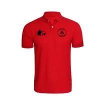 Camiseta Mininu Bruto Gola Polo Caçador Marca Country Top Vermelho Camiseta Mininu Bruto Gola Polo Caçador Marca Country Top Vermelho