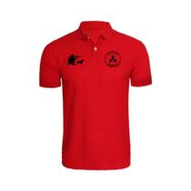 Camiseta Mininu Bruto Gola Polo Caçador Marca Country Top Vermelho