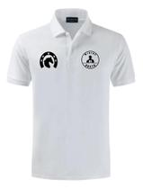 Camiseta Mininu Bruto Gola Polo Ferradura Marca Country Branco