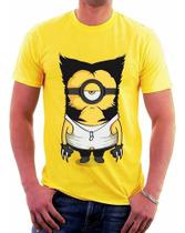 Camiseta Minions Volverine Xmen Desenho Masculina Camiseta Minions Volverine Xmen Desenho Masculina