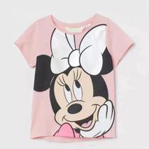 Camiseta Minnie para Bebês - Manga Curta, Gola O e Estampa Linda