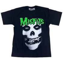 Camiseta Misfits Logo Banda de Punk Rock Logo Blusa Rock Mr375 RC