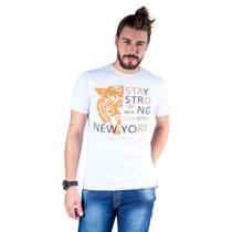 Camiseta Mister Fish Estampado Stay Strong Ney York City