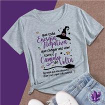 Camiseta Mística Energia Negativa de Volta Camiseta Mística Energia Negativa de Volta