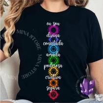 Camiseta Mística Sete Chakras Yoga Meditação