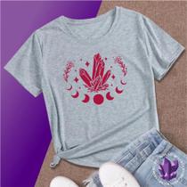 Camiseta Mística Wicca Cristais Camiseta Mística Wicca Cristais