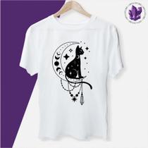 Camiseta Mística Wicca Gato e Lua