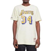 Camiseta Mitchell & Ness Los Angeles Lakers O'neal Amarelo