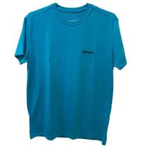 Camiseta Mizuno Basic Logo Masculina - Azul piscina