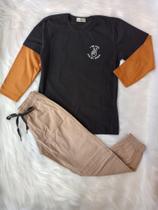 Camiseta ml e calça jogger Camiseta ml e calça jogger
