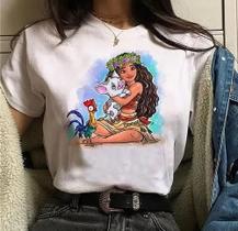 Camiseta Moana Princesa - Modelo Baby Look Unissex