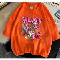 Camiseta Moda Feminina Sneaker Girl Streetwear Camiseta Moda Feminina Sneaker Girl Streetwear