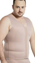 Camiseta modeladora Yoga masculina TC, AB, c/ 2 colchetes e reforçada no abdome