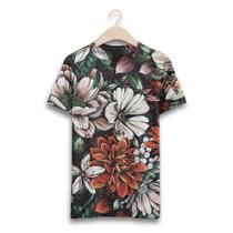 Camiseta Moderna Masculina Camisa Estampa Florida Premium