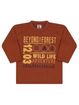 Camiseta Molekada Infantil Longa Beyond The Forest Marrom