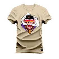 Camiseta Monkey Fumaça Plus Size Extra Grande T-Shirt Estampa Digital