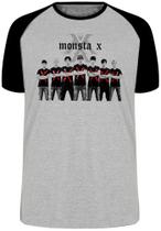 Camiseta monsta x bts Blusa Plus Size extra grande adulto ou infantil