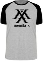 Camiseta monsta x k pop bts Blusa Plus Size extra grande adulto ou infantil