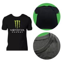 Camiseta Monster Algodão Gola Com Elastano