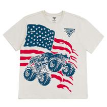 Camiseta Monster Jam Grave Digger, 4 de julho, Family Light Grey