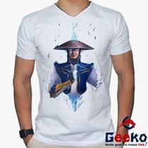 Camiseta Mortal Kombat 100% Algodão Raiden Geeko