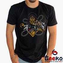 Camiseta Mortal Kombat 100% Algodão Scorpion Geeko