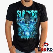 Camiseta Mortal Kombat 100% Algodão Sub-Zero Sub Zero Geeko Camiseta Mortal Kombat 100% Algodão Sub-Zero Sub Zero Geeko