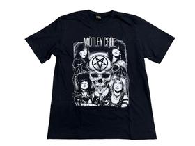 Camiseta Motley Crue Banda de Rock Blusa Adulto Unissex Hcd614 BM Camiseta Motley Crue Banda de Rock Blusa Adulto Unissex Hcd614 BM